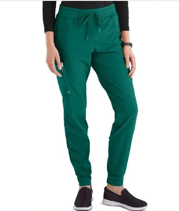 Barco One Women's Size XS 4 Pocket Scrub Joggers BOP513 Green