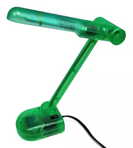 Translucent Florescent Green Plastic Desk Table Lamp 2000s 90s Decor Vintage - Picture 1 of 12