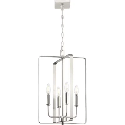 PROGRESS LIGHTING McColl 4-Light Brushed Nickel Dimmable Chandelier - NEW! - Image 1 of 4