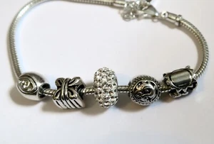 925 ECHT SILBER *** Charm Bead Armband Anhänger - Picture 1 of 11