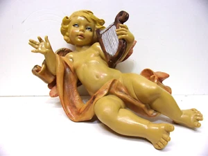 Italian Putti Plaster 9 1/2" Hanging Cherub - Picture 1 of 1