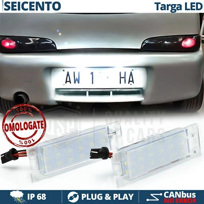 Placchette Luci TARGA LED per Fiat SEICENTO CANBUS no ERROR 6500K plug & play - Immagine 1 di 4