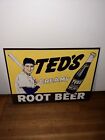 Panneau publicitaire Ted Williams Root Beer Reproduction Étain Red Sox Man Cave 16x11,5