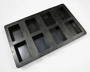 8cell PLAIN Rectangle Rectangular Silicone Soap Mold Bar Mould Basic Shape Slice - Picture 1 of 1