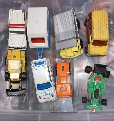 Lote de 8 carros Majorette Francia vintage diecast años 80 furgoneta remolque Visa Rover Foto 1 de 4