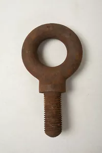 Large Forged Steel Eyebolt Screw Eye Tie Down Hook (R5L) Cleat 89-032 1.25" Bolt - Picture 1 of 8
