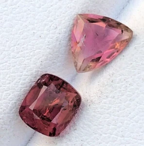3.15 ct Couple of Natural Beautiful faceted Afghan Tourmaline Loose Gemstone - Foto 1 di 9