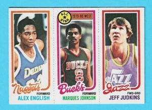 1980-81 Topps #68 Jeff Judkis #2 Marques Johnson #75 Alex English (KCR) - Imagen 1 de 2