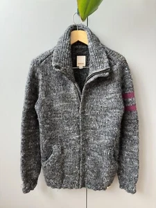 Diesel Grey Knit Wool Blend Zip Sweater Medium - Picture 1 of 12