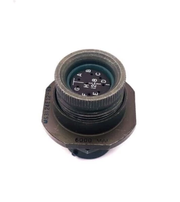 Amphenol MS3124E12-8S Circular MIL Spec Connector Receptacle 8 Position - Image 1 of 3