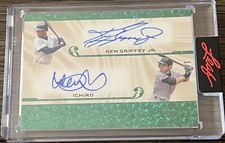 2023 Leaf Superlative Signatures 2 Ken Griffey Jr.  Ichiro Dual Auto Green 1/1
