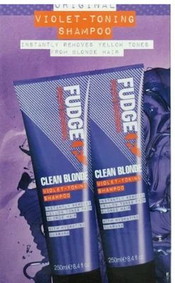 Fudge Clean Blonde Violet Toning Shampoo 250ml X 2 Pack - image 1 of 2