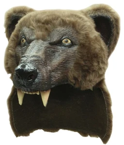 Ghoulish Brown Bear Helmet Mask Adult Halloween Bear - Picture 1 of 13