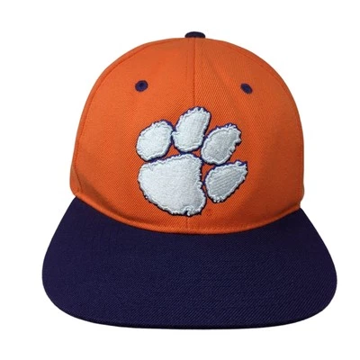 Zephyr Snapback Hat Orange OSFA Clemson Tigers Embroidered Paw Logo NCAA - Image 1 of 4