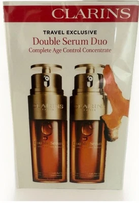 Clarins Paquete de 2 - 1,6 OZ 50 ml Suero Doble Completo Antienvejecimiento Suero Facial Foto 1 de 4