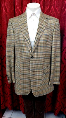 Eduard Dressler Sakko Gr.50 hellblau-braun kariert Einreiher 2-Knopf -S444A - Bild 1 von 4