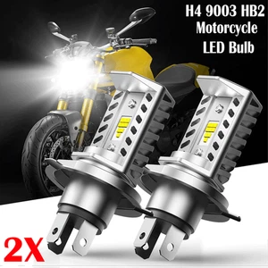 2X H4 9003 HB2 LED Motorcycle Headlight Bulb HID Hi/Low Beam 6500K High Power EA - Picture 1 of 9