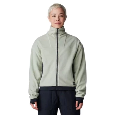 Chaqueta de invierno Mountain Hardwear Powder Maven polar cremallera completa para mujer, salvia blanca Foto 1 de 4