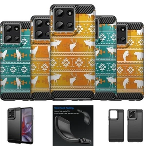 Case For Moto G Stylus 2025 | Flex TPU | Tribal Design Slim Flexible Black Case - Picture 1 of 41