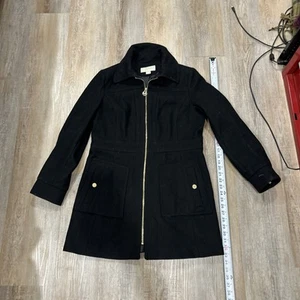 MICHAEL KORS Regenjacke schwarz mit goldenem Metall MK Logo, Damen Medium. - Bild 1 von 19