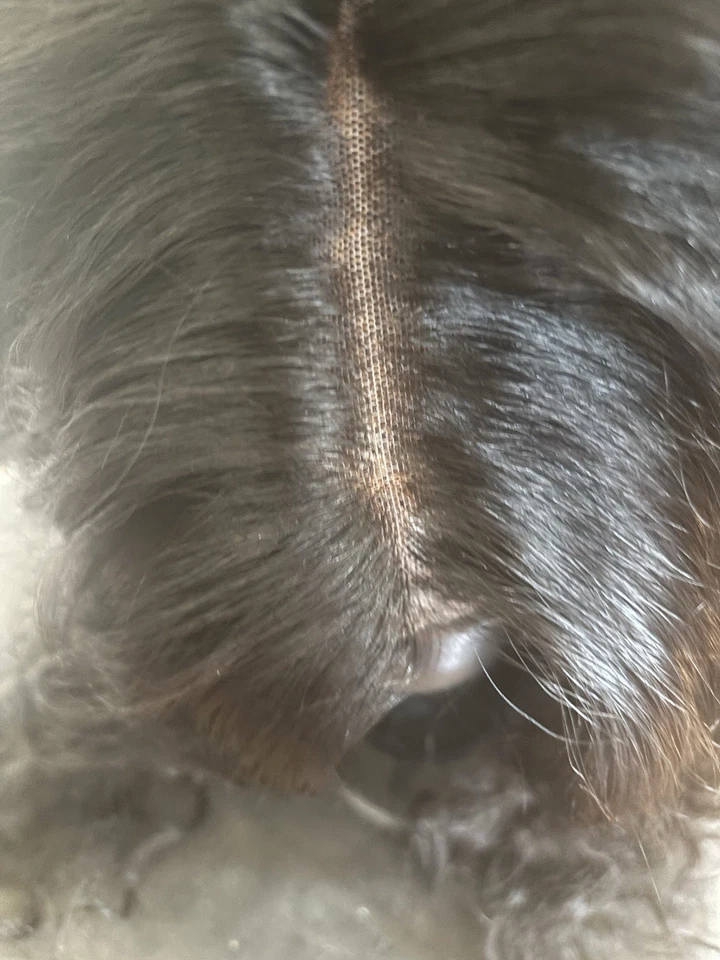 Nuevo 360 sin pegamento 14 pulgadas. Encaje Frontal Suelto Onda Profunda Cabello Virgen 180% Densidad Foto 1 de 4