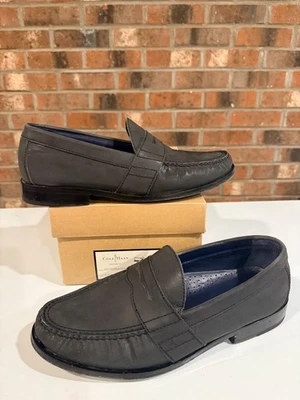 Mocasín Cole Haan Air Monroe Penny plateado reflectante 10 C11173 RARO Foto 1 de 4