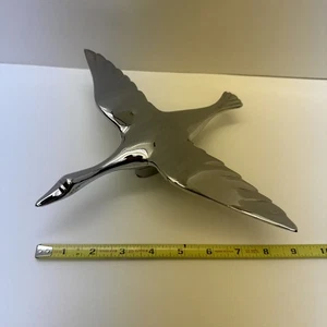 Flying Goose Chrome Hood Ornament Emblem In Great Condition - - Foto 1 di 18