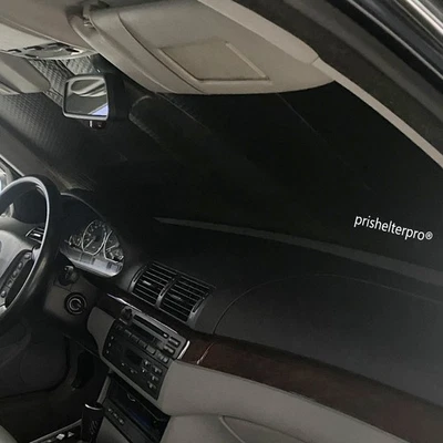 Fit For BMW 3 SERIES 07-12 Front Windshield Black Silver Privacy Camp Sunshade - Image 1 of 4