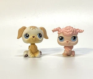 Littlest Pet Shop LPS #140 Retriever Portable Pets 2006 #48 Pink Poodle 2005 - Picture 1 of 11