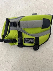 Outward Hound Small Dog Life Jacket Green - Picture 1 of 8