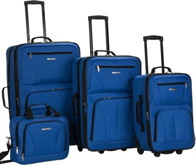Rockland Journey Softside Upright Luggage 4-Piece Set (14/19/24/28), Blue  - Image 1 of 4