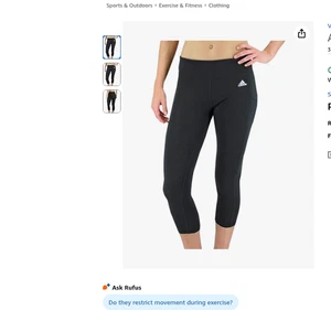 Adidas Climalite tiro medio 3/4 ajustado (X-grande, negro) - Imagen 1 de 2