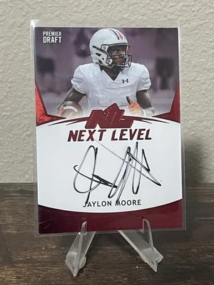 2020 SAGE HIT Next Level Autographs Red #NLJM2 Jaylon Moore Rookie - Image 1 of 2