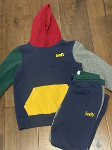 Levi Jungen Größe 10-12 Medium 2 Stück Hoodie Sweatshirt passende Hose Set Outfit - Bild 1 von 12
