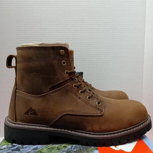 Ozark Trail Men's Range Clean Toe Mountain Hiking Boots Size 8 Brown - Picture 1 of 9