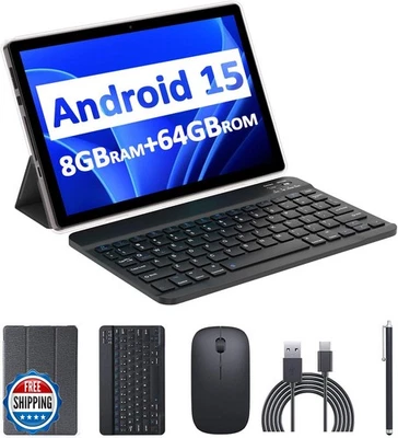 IWEGGO Android 15 Tablet, 10 Inch 8GB RAM+64GB ROM Tablets with K - Image 1 of 4