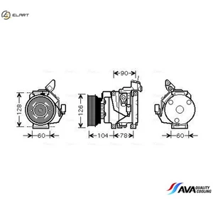 COMPRESSOR AIR CONDITIONING TOAK437 FOR TOYOTA RAV/II PICNIC AVENSIS/Liftback - Picture 1 of 9