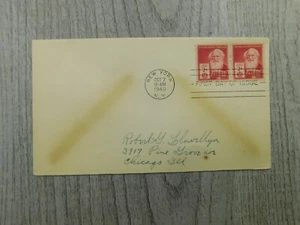 First Day Of Issue Samuel F Morse New York OCT 1940 Vintage Stamps Posted Cover - Picture 1 of 3