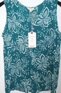 Fat Face Alia Star Wrap Cami Top teal green floral blouse Size 8 New Tags BNWT - Picture 1 of 8
