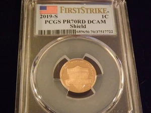 2019-S   One Cent    First Strike            PCGS PR 70 DCAM - Picture 1 of 2