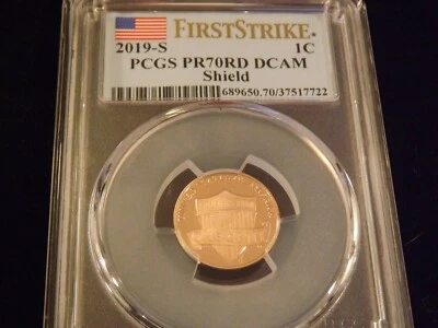 2019-S   One Cent    First Strike            PCGS PR 70 DCAM - Image 1 of 2