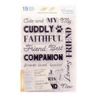 Couture Creations Stamp Set - Cute & Cuddly  Sentiment (19Pc) 80 X 116Mm