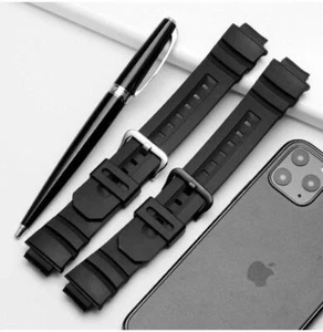 16mm Strap Bracelet For Casio AW-591/590/5230/282B AWG-M100 Silicone Watch Band - Picture 1 of 7