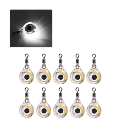 10/20x Señuelo de Pesca Luz LED Gota Profunda Bajo el Agua Forma de Ojo Cebo de Pesca Mini Foto 1 de 4