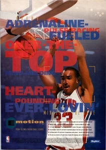 VINTAGE 1994-95 BASKETBALL E-MOTION CARDS GRANT HILL PRINT AD - Picture 1 of 1