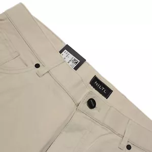 Pantalones de corte de jean Hiltl de 5 bolsillos talla 36 EE. UU. Noah en mezcla de algodón beige liso con etiquetas - Imagen 1 de 13