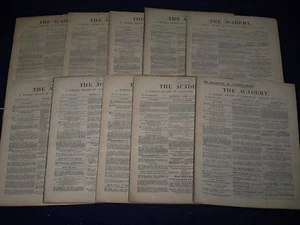 1898-1899 THE ACADEMY WEEKLY REVIEW OF LITERATURE LOT OF 35 - LONDON - O 2232 - Picture 1 of 8