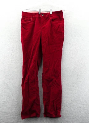 Pantalones Sonoma 6 Mujer Talla 6 Rojo Pana Pierna Recta Pantalones Moda Preppy Foto 1 de 4