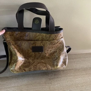 Relic Purse Handbag Embossed Paisley Brown Medium - Picture 1 of 11