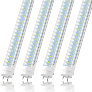 4FT LED Tube Light Bulbs G13 T8 28W Garage 6000K 4 Foot LED Shop Lights 4 Pack - Picture 1 of 14